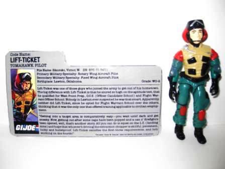 Lift-Ticket (1986) w/ Card - G.I. Joe
